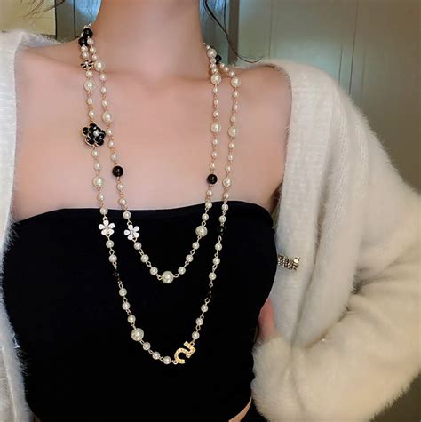 chanel pendant necklace dupe|chanel knockoff pearl necklace.